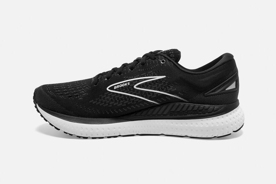 Brooks Glycerin GTS 19 Road Running Shoes Womens - Black/White - KJFYQ-9135